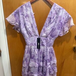 Fashion Nova Sierra Chiffon Mini Dress